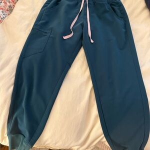 FIGS Caribbean Blue Medium Petite Zamora Jogger Scrubs